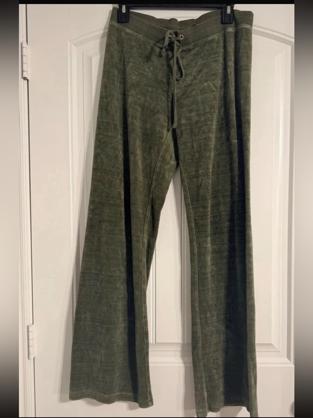 Juicy Couture y2k Velour Small Tall Olive Green Drawstring Lounge